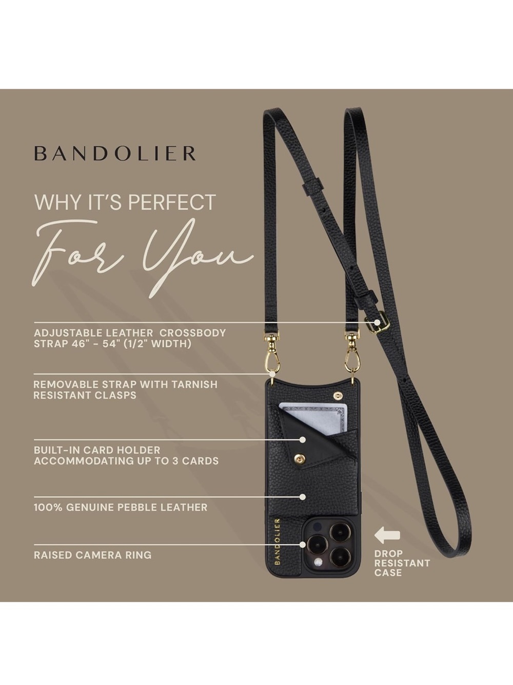Bandolier crossbody phone case - Picture 2 of 11